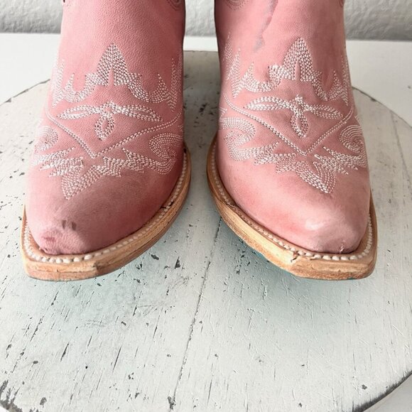 Lane LEXINGTON Over the Knee Womens Cowboy Boots 7.5 Pink Western Cowgirl Tall - Picture 8 of 16